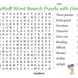 Basketball word search puzzle answer key