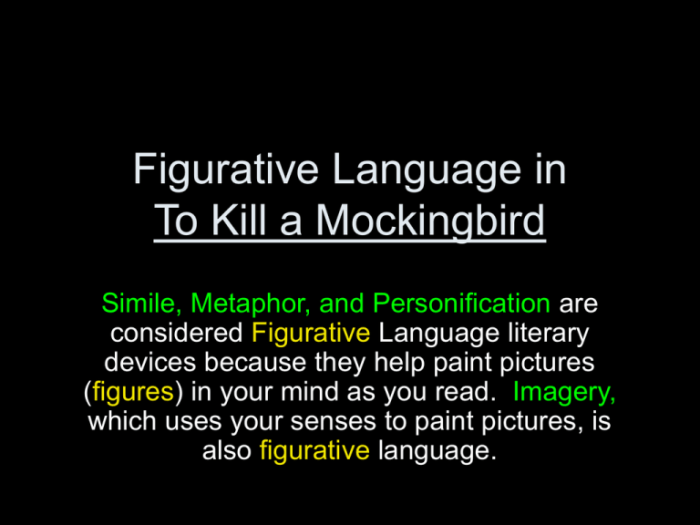 Figurative language from to kill a mockingbird